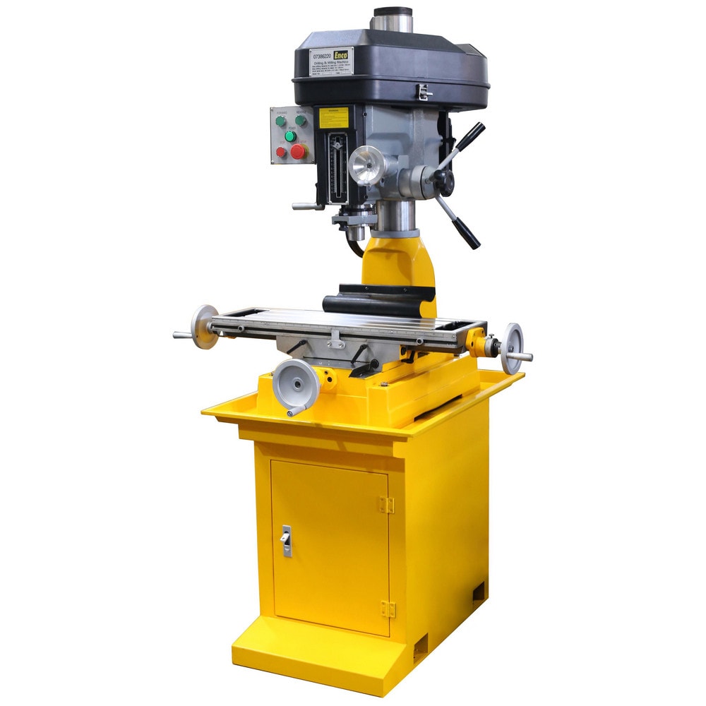 Mill Drill Machines; Drilling Capacity in Steel (Inch): 1 ; End Milling Capacity (Decimal Inch): 0.75 ; Face Milling Capacity (Decimal Inch): 3 ; Cross Travel (Inch): 7-1/2 ; Longitudinal Travel (Inch): 19-11/16 ; Column Type: Round