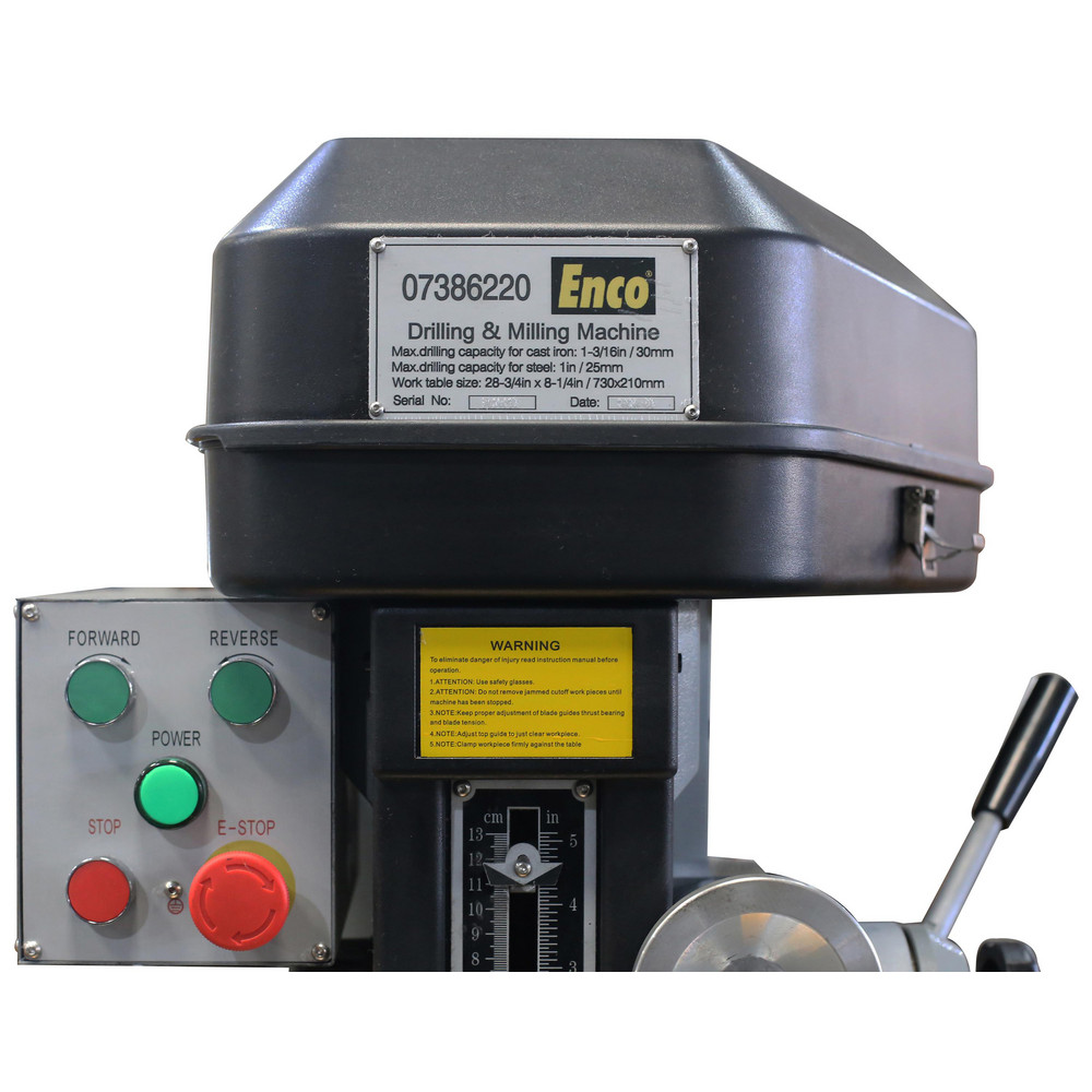 Enco Mill Drill Machines; Drilling Capacity in Steel (Inch) 1; End