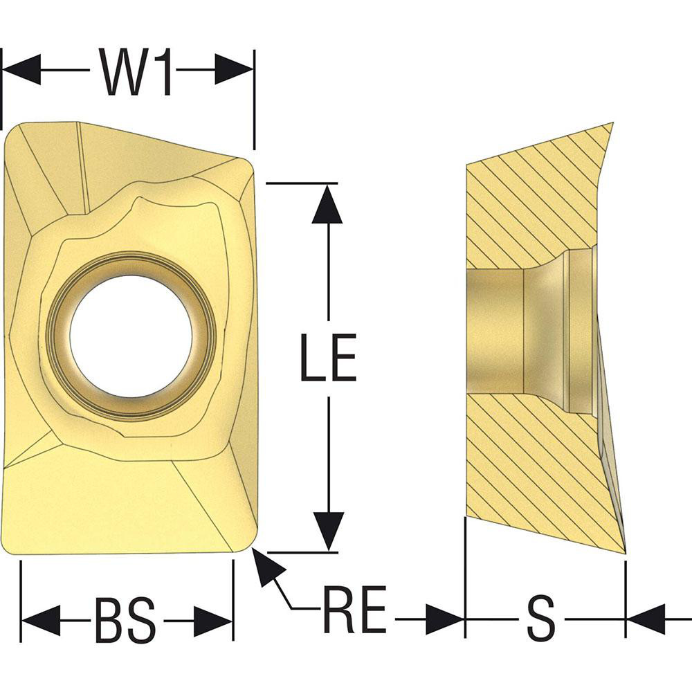 Seco Milling Insert ANSI XOEX120408ZZRM07, ISO XOEX120408ZZRM07