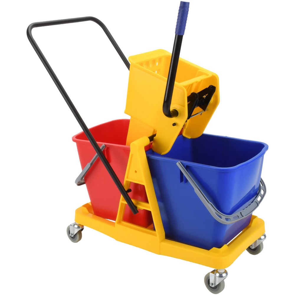 1014 Double Mop Bucket With Down Press Wringer Combo