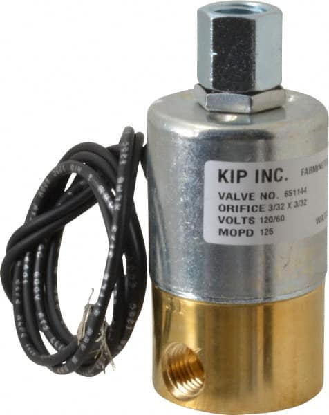 KIP inc Solenoid valve 12 VDC  3 WAY  PART NUMBER 241064  MOPD 50 ORFICE 3/32 