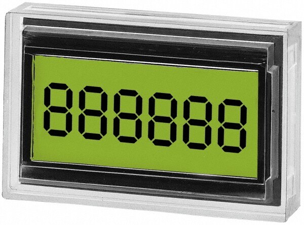 Counters & Totalizers; Counter Type: Totalizer ; Display Type: LCD ; Mount Type: PCB; Panel ; Reset Type: Negative Edge Triggered ; Resettable: Yes ; Number Of Digits: 6