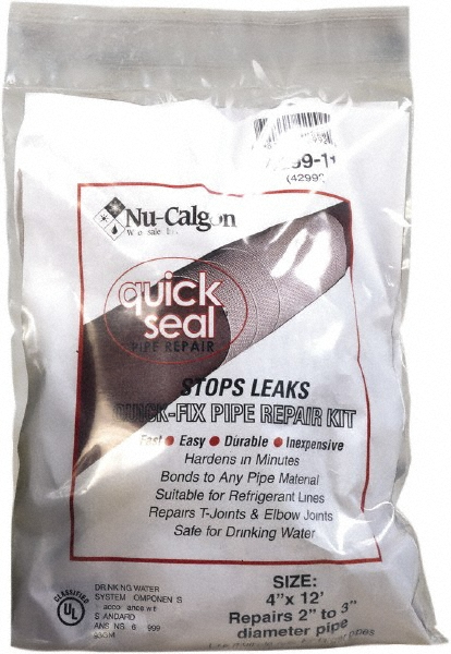 4" Wide x 12' Long General Purpose Pipe Repair Tape - -450 to 550&deg;F, White