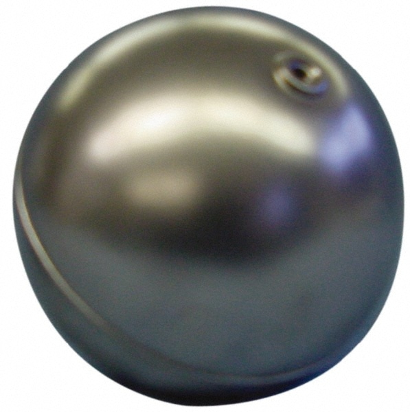 2" Diam, Spherical, Internal Connection, Metal Float