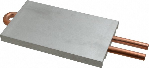 6" Long x 3-1/2" High, Straight Connection Copper Tube Cold Plate