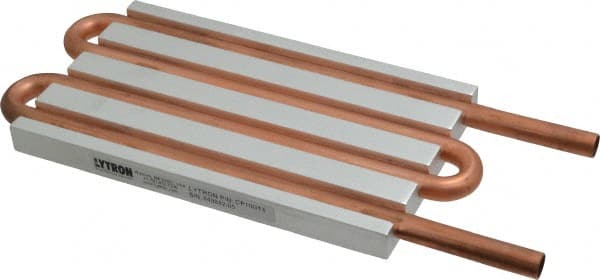 Lytron CP10G14 6" Long x 3-1/2" High, Straight Connection Copper Tube Cold Plate 