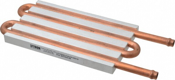 6" Long x 3-1/2" High, Beaded Connection Copper Tube Cold Plate