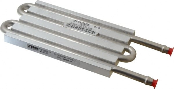 Lytron CP10G17 6" Long x 3-1/2" High, Beaded Connection Stainless Steel Tube Cold Plate 