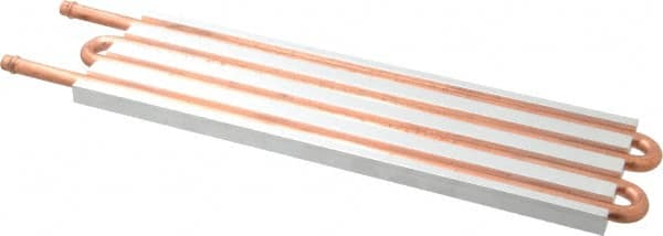 Lytron CP10G19 12" Long x 3-1/2" High, Beaded Connection Copper Tube Cold Plate 