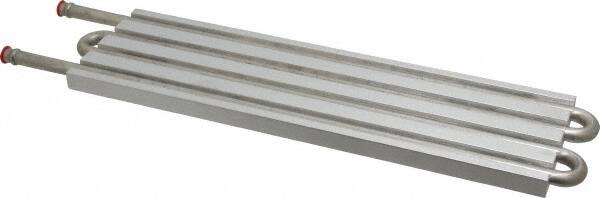 Lytron CP10G21 12" Long x 3-1/2" High, Beaded Connection Stainless Steel Tube Cold Plate 