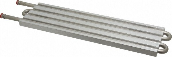12" Long x 3-1/2" High, Beaded Connection Stainless Steel Tube Cold Plate