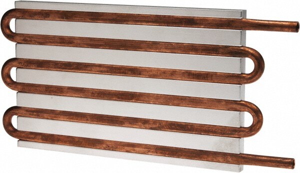 6" Long x 3-3/4" High, Straight Connection Copper Tube Cold Plate
