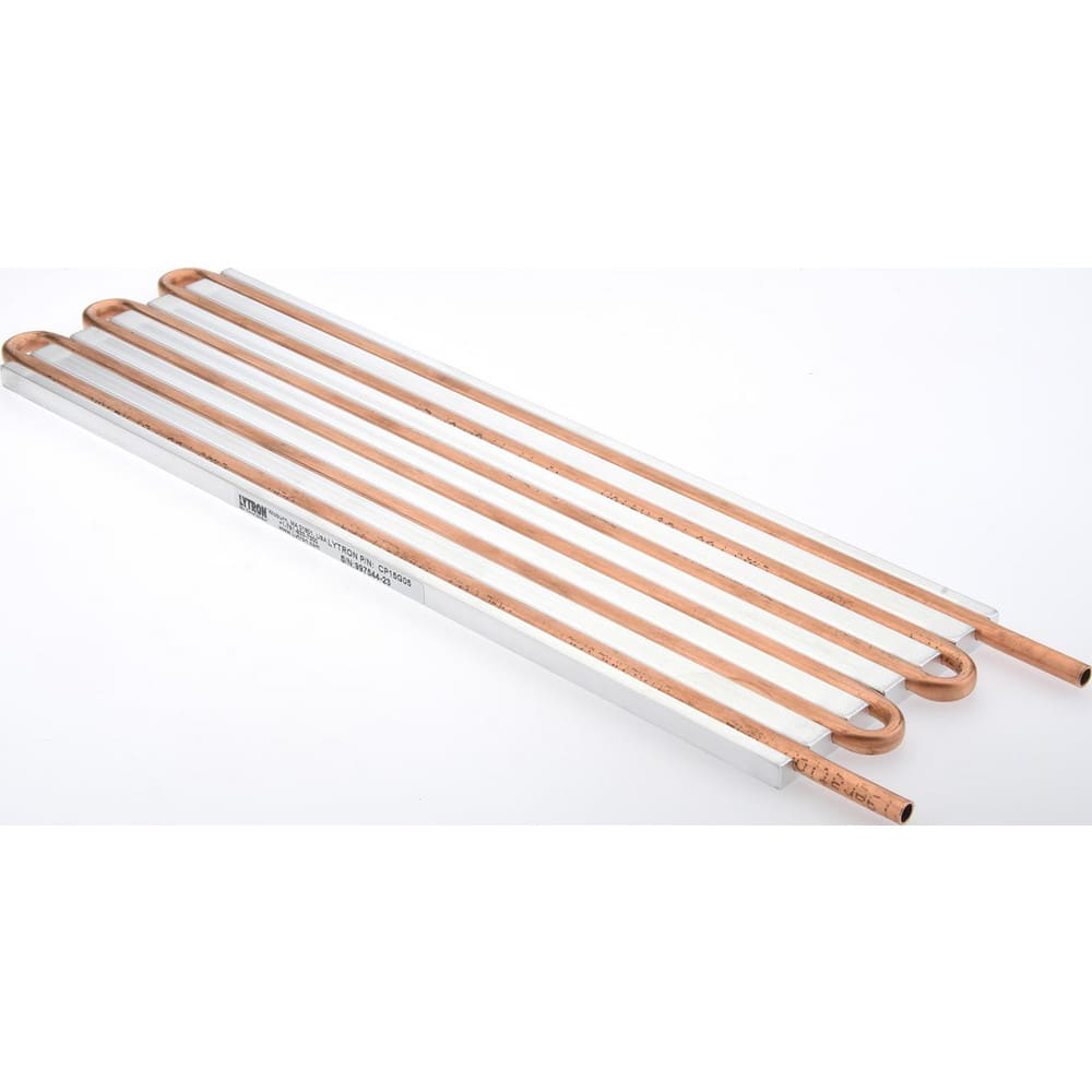 Lytron CP15G05 12" Long x 3-3/4" High, Straight Connection Copper Tube Cold Plate 