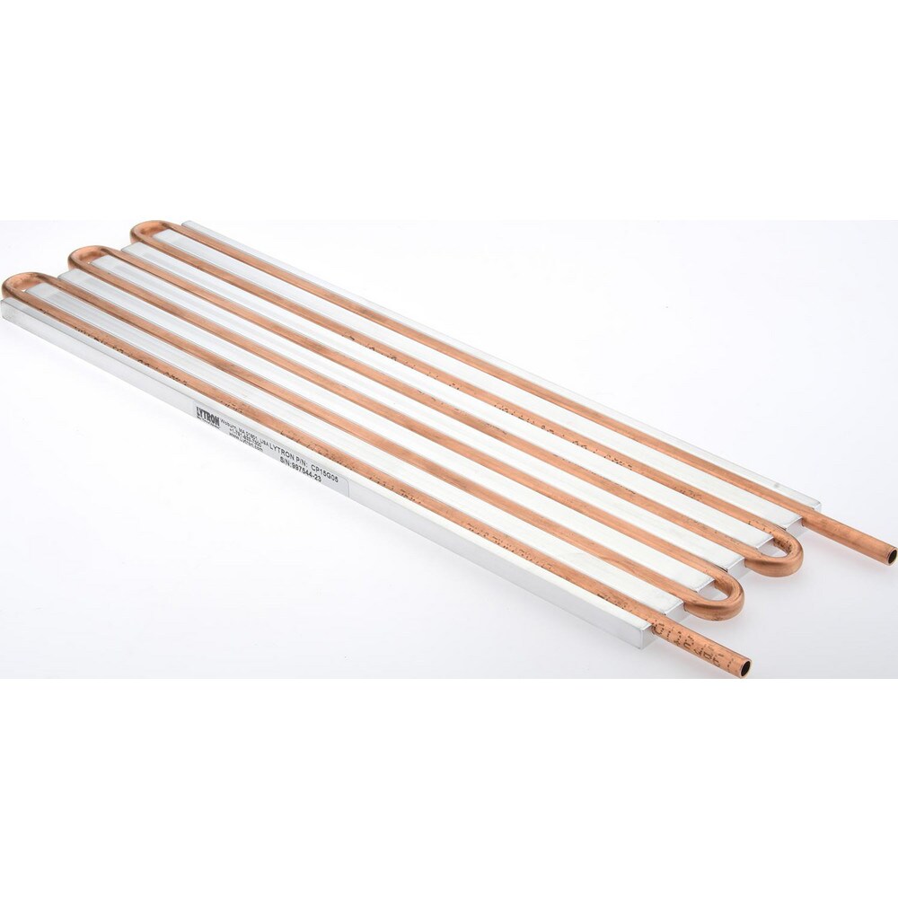 12" Long x 3-3/4" High, Straight Connection Copper Tube Cold Plate