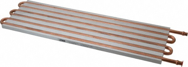 12" Long x 3-3/4" High, Beaded Connection Copper Tube Cold Plate