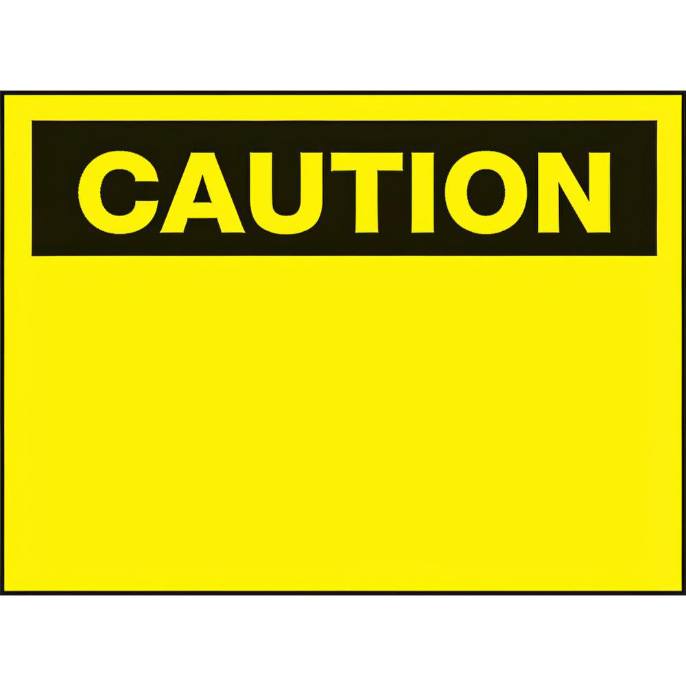 AccuformNMC Sign: Rectangle, CAUTION, No Message - Plastic, Wall, 10" High, 14" Wide | Part #C1EB
