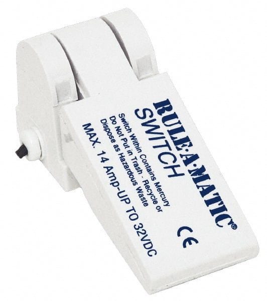 Float Switches; Pump Type: Bilge Pumps ; For Use With: Rule Bilge Pumps Drawing 14 Amps or less ; Float Style: Horizontal Float Switch w/o Fuse Holder ; Voltage (AC): 12/24/32 ; Voltage (DC): 12/24/32 ; Amperage Rating: 14