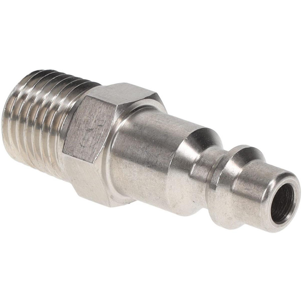 Pneumatic Hose Coupling: 1/4-18" Thread, 1/4" Body Dia, Industrial Interchange