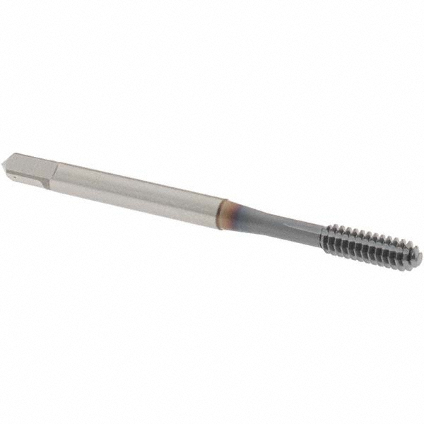 Thread Forming Tap: #6-32 UNC, Bottoming, Powdered Metal High Speed Steel, TiCN Coated