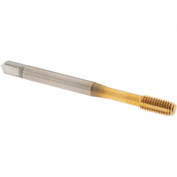 Thread Forming Tap: M5x0.8 Metric Coarse, 6H Class of Fit, Modified Bottoming Chamfer, Cobalt, TiN Finish