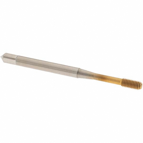 Thread Forming Tap: M3x0.5 Metric Coarse, 6H Class of Fit, Bottoming Chamfer, Cobalt, TiN Finish