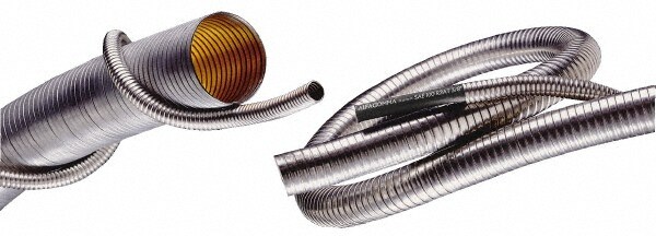 10" ID x 10-1/4" OD, -60 to 750°F, Galvanized Steel Unlined Flexible Metal Duct Hose