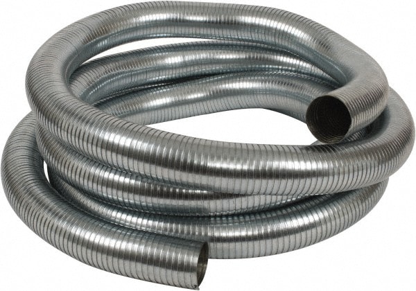 3" ID x 3-1/8" OD, -60 to 750°F, Galvanized Steel Unlined Flexible Metal Duct Hose