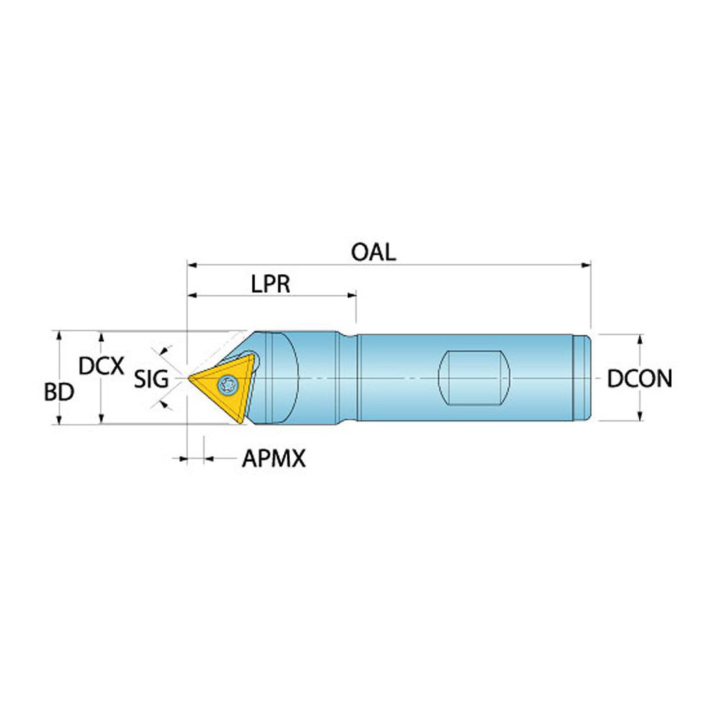 Ingersoll Cutting Tools 0.842" 90° Indexable Spotting Drill MSC Direct
