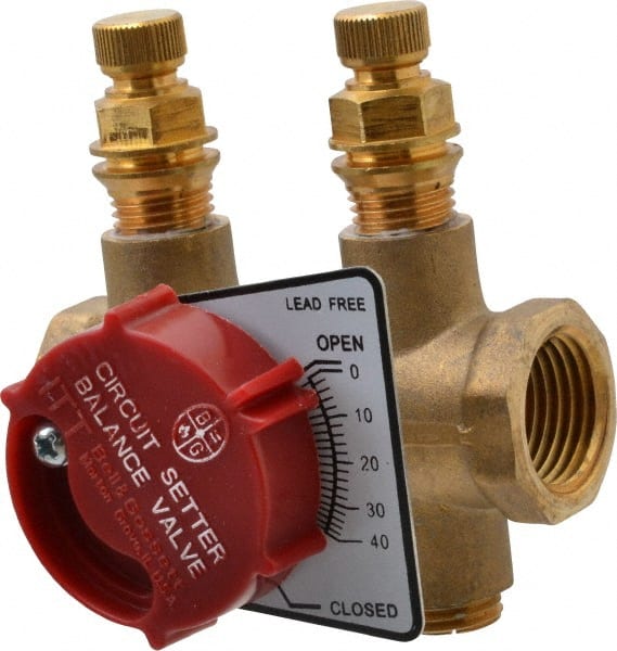 Bell & Gossett 117414LF 1/2" Pipe, Threaded End Connections, Inline Calibrated Balance Valve 