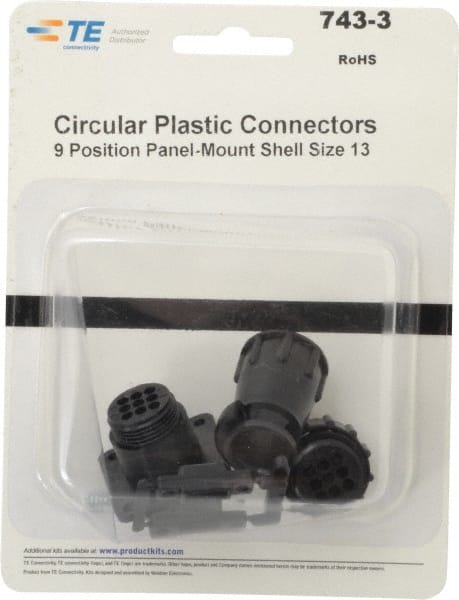 Tyco/Amp 743-3 Panel Mount Plug and Receptacle Kit 