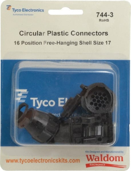 Tyco/Amp 744-3 Panel Mount Plug and Receptacle Kit 