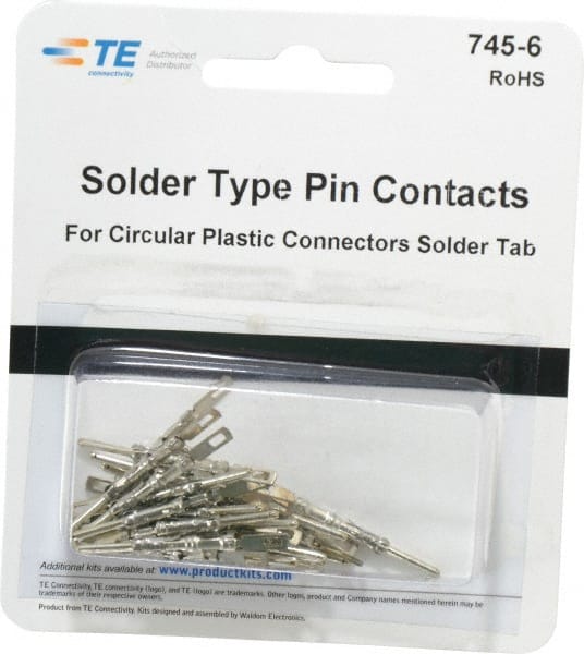 Tyco/Amp 745-6 Modular Receptacle Plug Connector Solder Pin Contact 