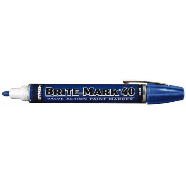 DYKEM BRITE-MARK 40 Paint Markers, Broad Bullet Tip, White (40008)