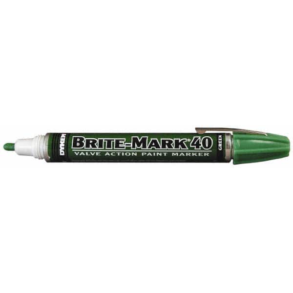 Marker: Green, Oil-Based, Broad Point