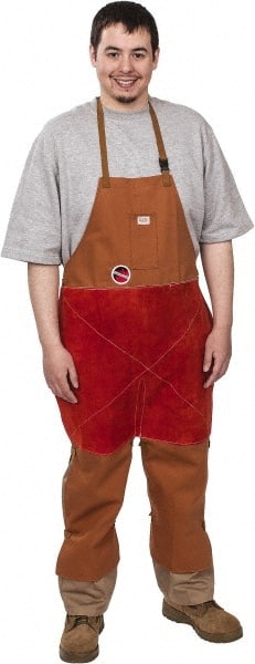 Stanco Safety Products W48SLP Disposable Split Leg Apron: Flame-Resistant Protection, Brown 