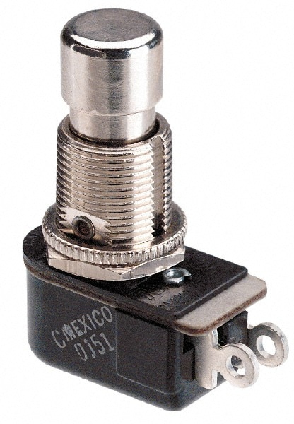 Push-Button Switch: 0.638" Mounting Hole Dia, Momentary (MO)