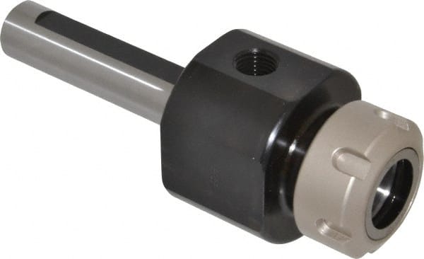 Collet Chuck: 0.039 to 0.63" Capacity, ER Collet, Straight Shank