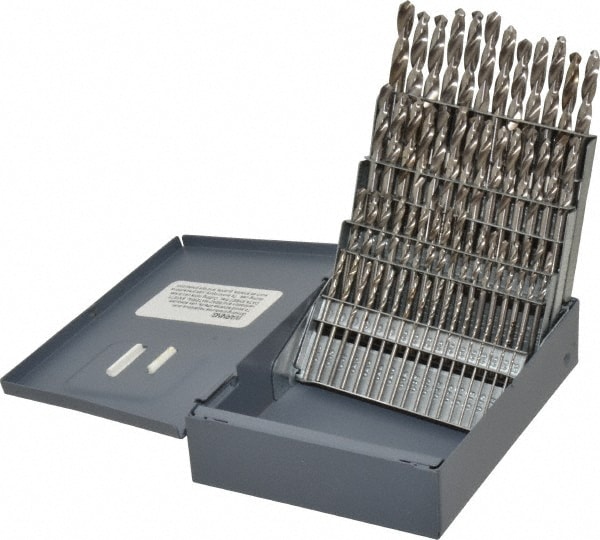 Hertel - Drill Bit Set: Screw Machine Length Drill Bits, 60 Pc, 118 ...