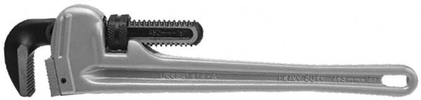 Straight Pipe Wrench: 24" OAL, Aluminum