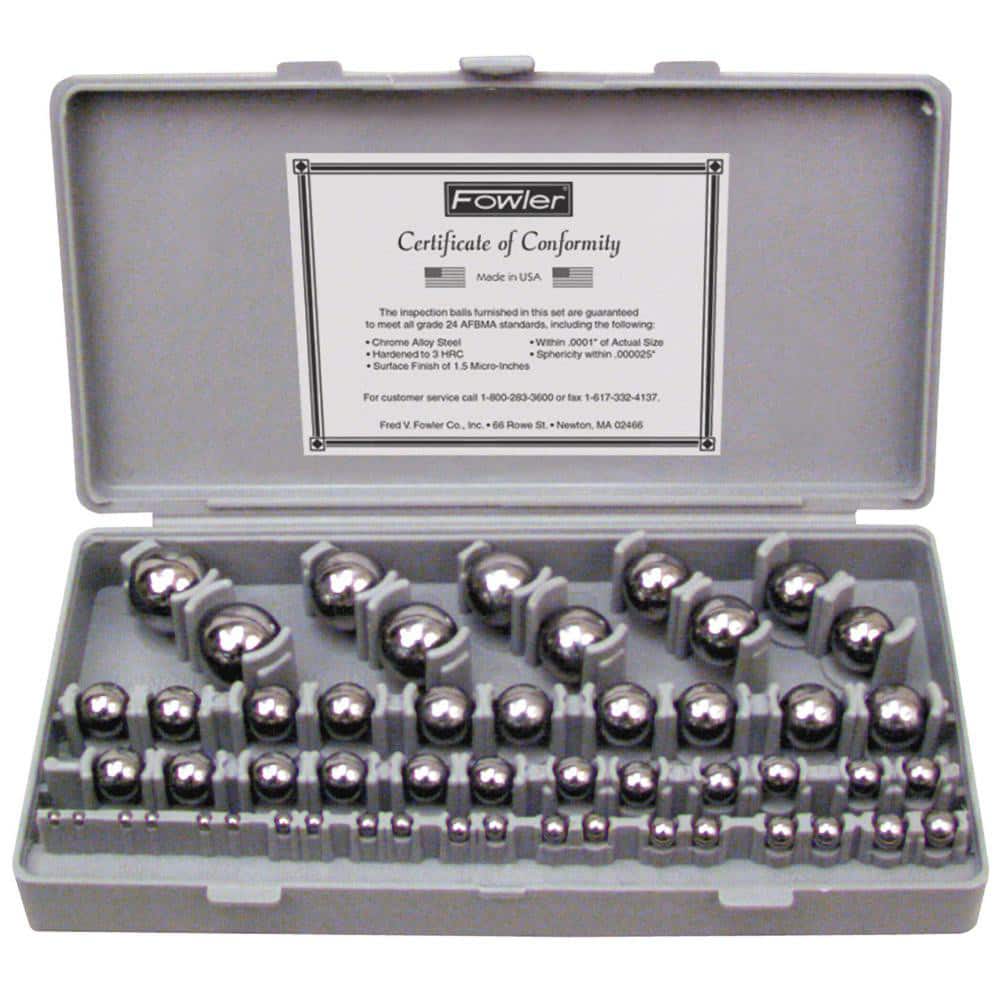 FOWLER 52-438-777 to 1 to 25mm Diameter, Chrome Steel, Gage Ball Set 