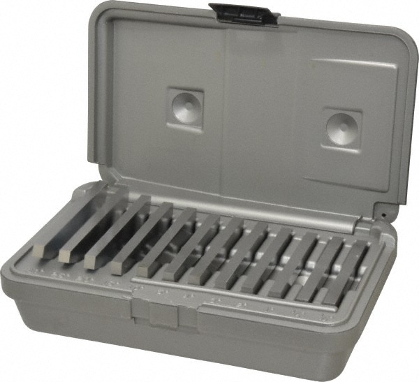 Angle Block Sets; Minimum Angle Included: 0.25 ; Maximum Angle Included: 30.00 ; Overall Length: 3.00 ; Overall Thickness: 0.2500in ; Material: Steel ; Includes: Shop-Hardened & Molded Case