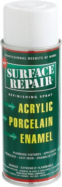 Protective Coatings & Repair Kits; Type: Refinisher Enamel ; Color: Plumbing White ; Container Size: 12 oz.