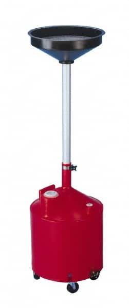 VCT 18 Gallon Portable Plastic Oil Drain with Adjustable Funnel Height W/Drain 