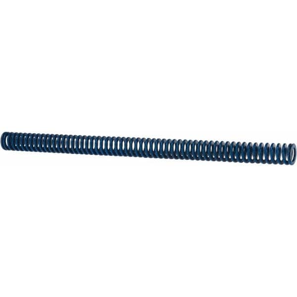 Die Spring: 1/2" Hole Dia, 9/32" Rod Dia, 7-1/2" Free Length, Blue