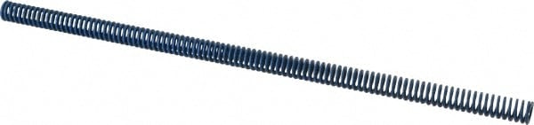 Die Spring: 1/2" Hole Dia, 9/32" Rod Dia, 12" Free Length, Blue