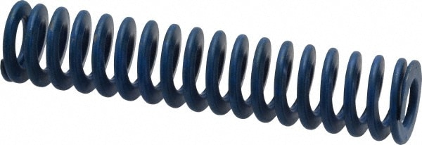 Die Spring: 3/4" Hole Dia, 3/8" Rod Dia, 3-1/2" Free Length, Blue