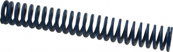 Die Spring: 3/4" Hole Dia, 3/8" Rod Dia, 5" Free Length, Blue