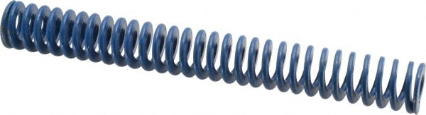 Die Spring: 3/4" Hole Dia, 3/8" Rod Dia, 6" Free Length, Blue