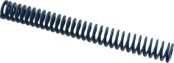 Die Spring: 3/4" Hole Dia, 3/8" Rod Dia, 6-1/2" Free Length, Blue