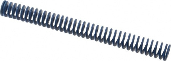 Die Spring: 3/4" Hole Dia, 3/8" Rod Dia, 7-1/2" Free Length, Blue
